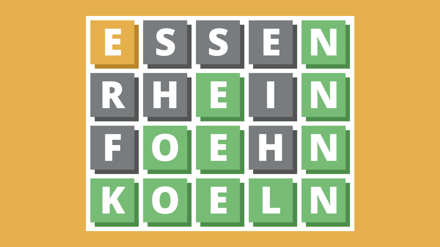 Wordle auf Deutsch - jeden Tag ein neues Rätsel auf rundschau-online.de