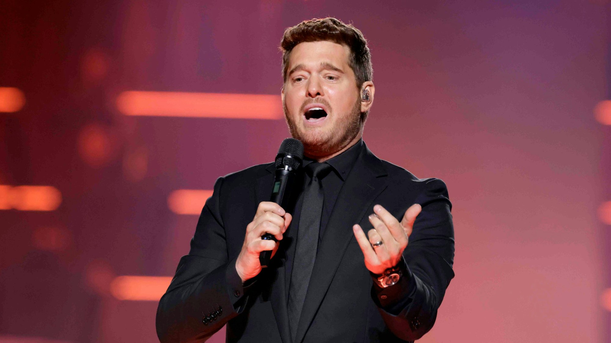 Michael Steven Bublé bei seinem Konzert in der Lanxess Arena.