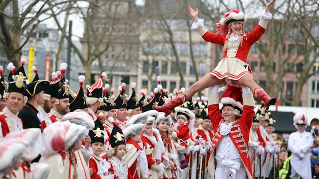 Das Tanzpaar der Roten Funken, Judith Gerwing und Florian Gorny, tanzte zum letzten Mal.