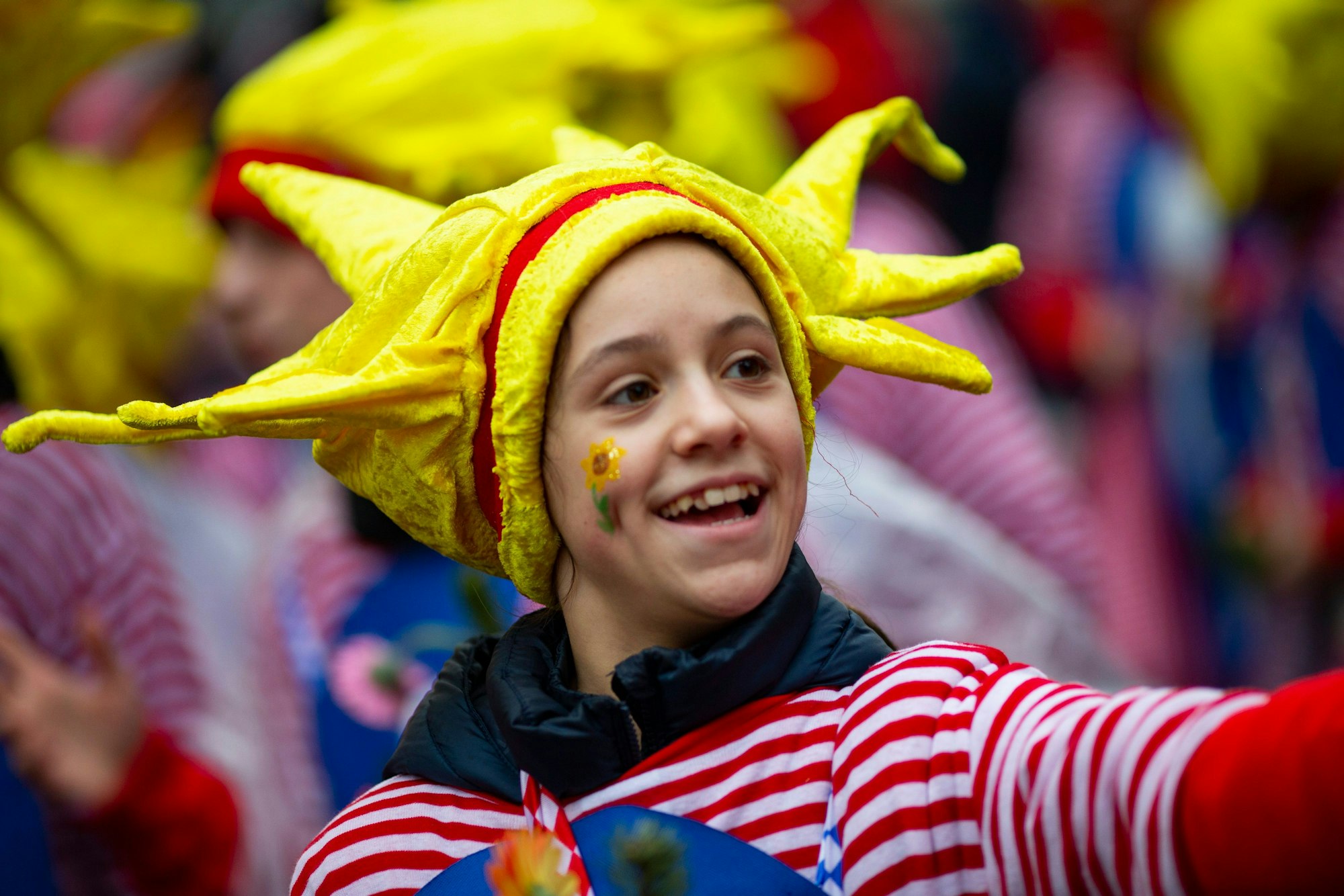 Riesig Spaß hatte diese Schülerin der Gemeinschaftshauptschule Bilderstöckchen beim Zug.