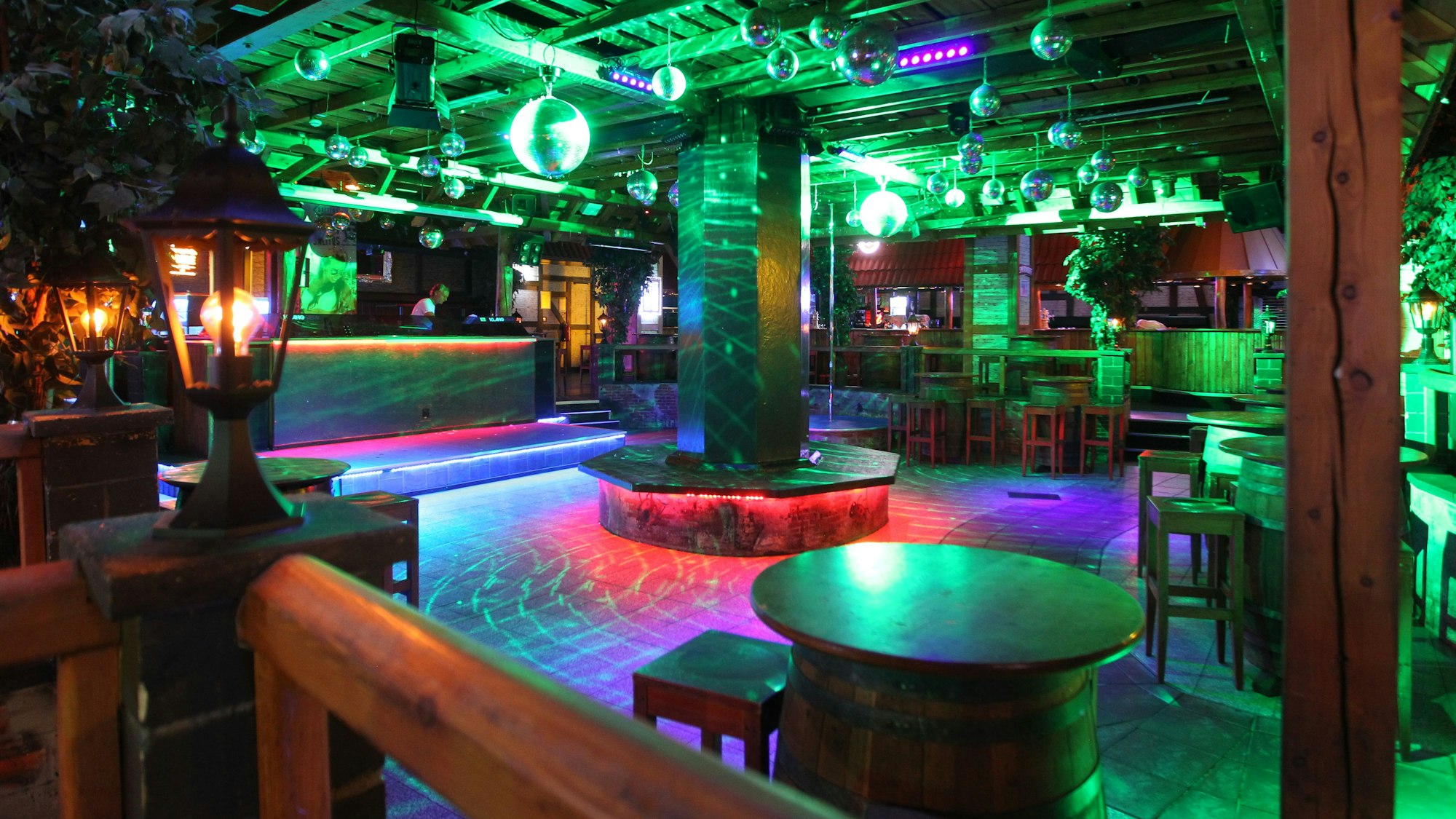 Die Tanzfläche der ehemaligen Diskothek Klangfrabrik in Siegburg.