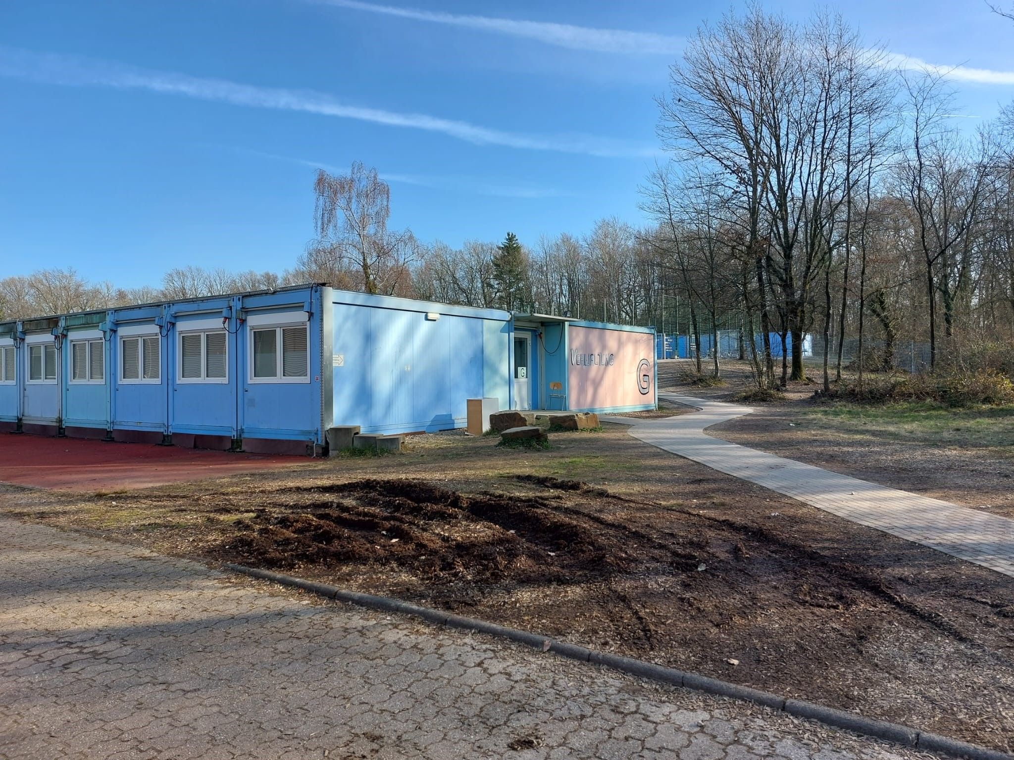 Containerbauten an der Saaler Mühle.