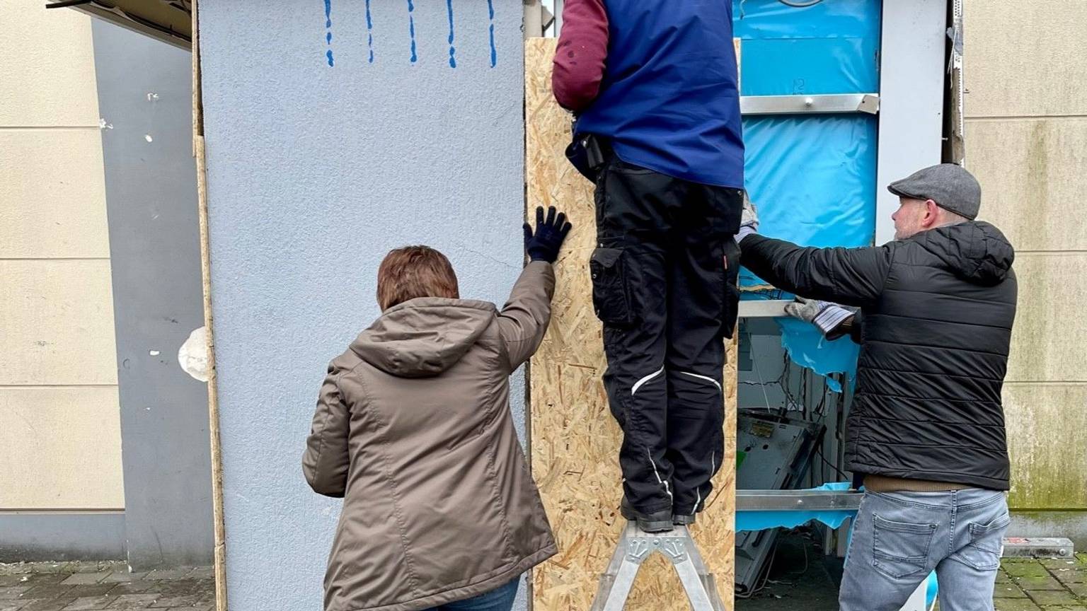 Meckenheim gesprengter Geldautomat am Edeka in Merl