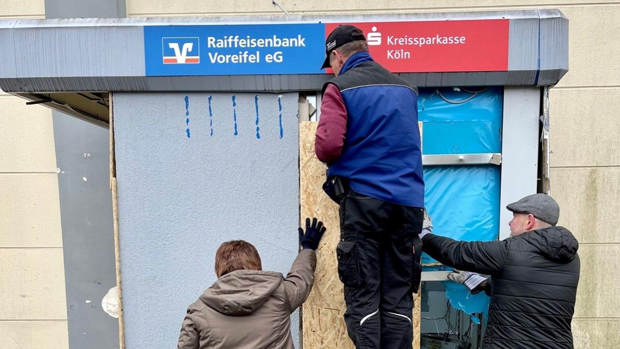 Meckenheim gesprengter Geldautomat am Edeka in Merl
