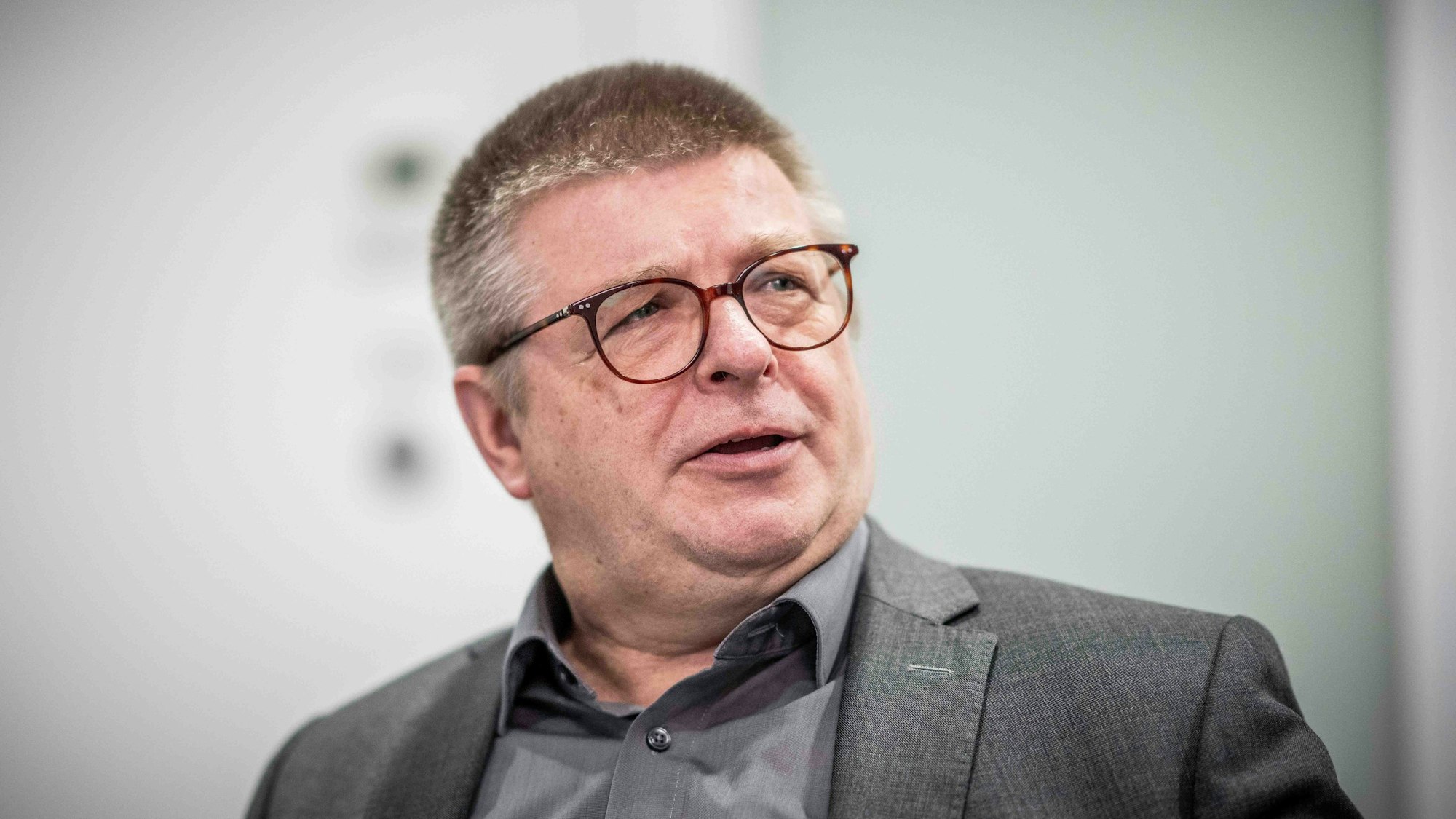 Thomas Haldenwang, Präsident des Bundesamtes für Verfassungsschutz (BfV), aufgenommen bei einem Interview mit der Deutschen Presse-Agentur.