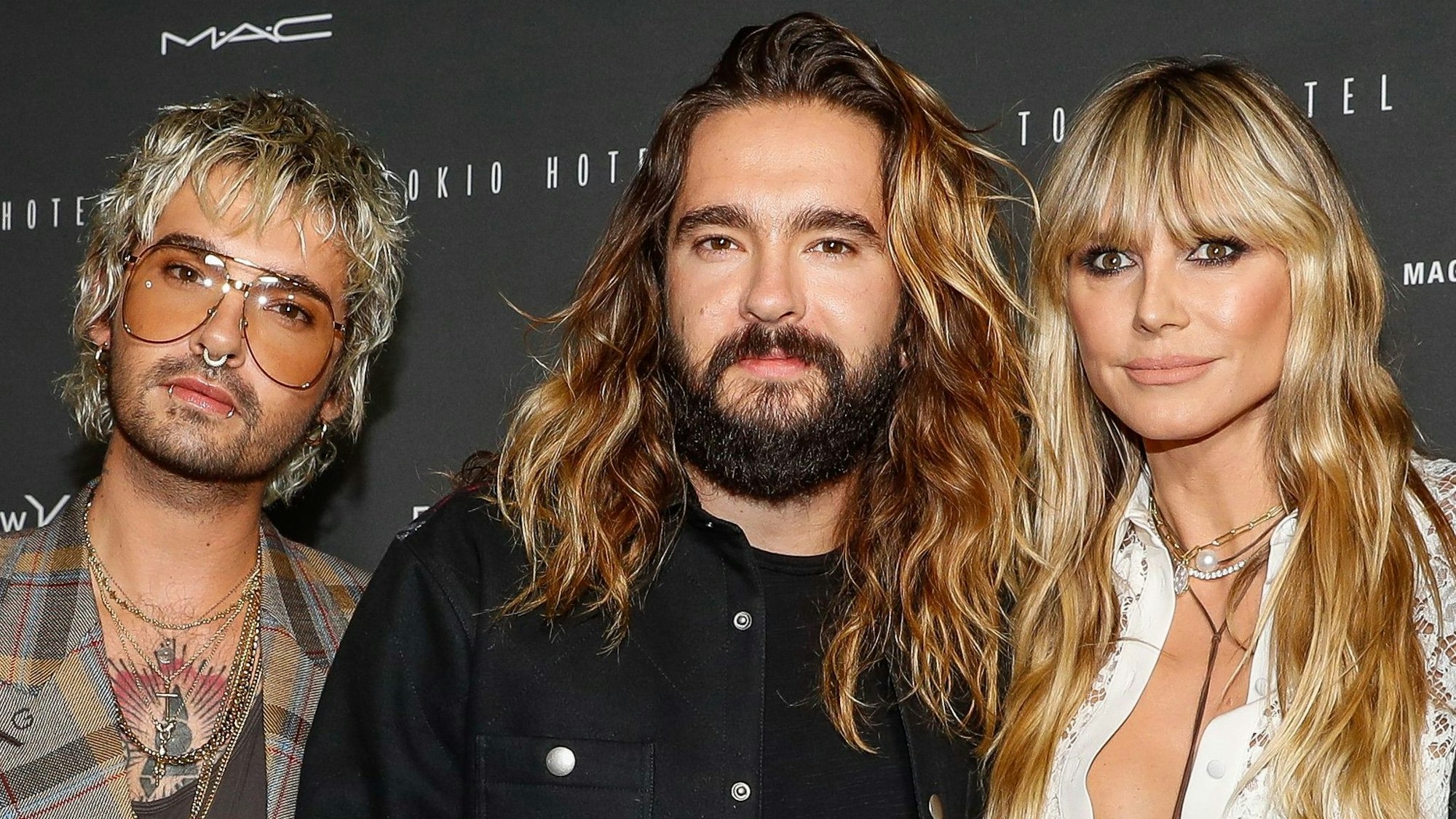Bill Kaulitz, Tom Kaulitz und Heidi Klum.