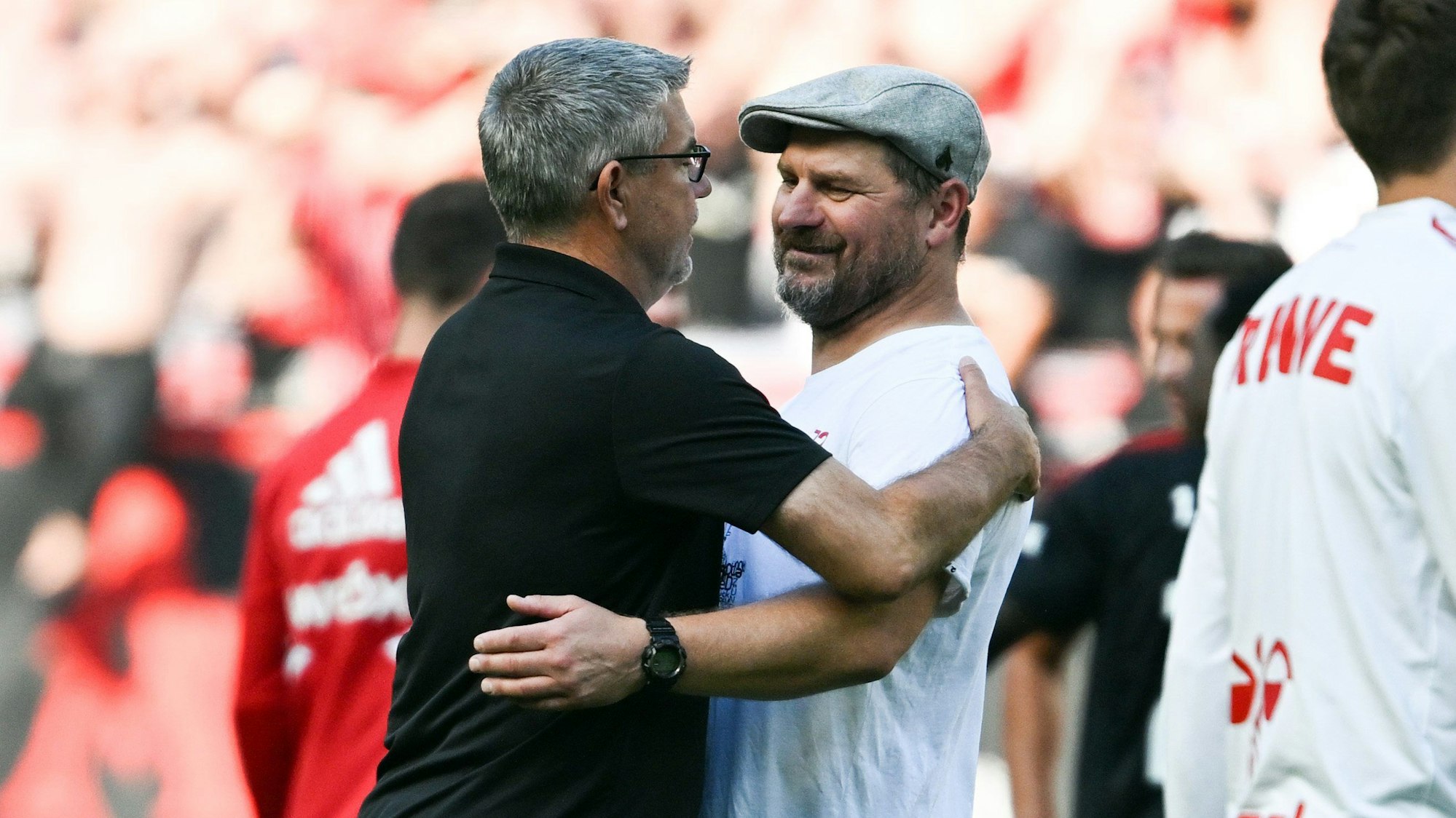 Erfolgstrainer: Urs Fischer von Union Berlin (l.) und FC-Chefcoach Steffen Baumgart.