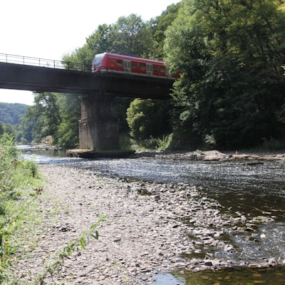 Niedrigwasser im Rhein-Sieg-Kreis, Sieg bei Happach