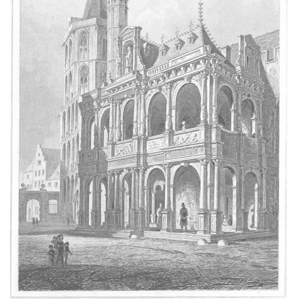 Das Kölner Rathaus in einer zeitgenössischen Darstellung. Foto: Wikimedia