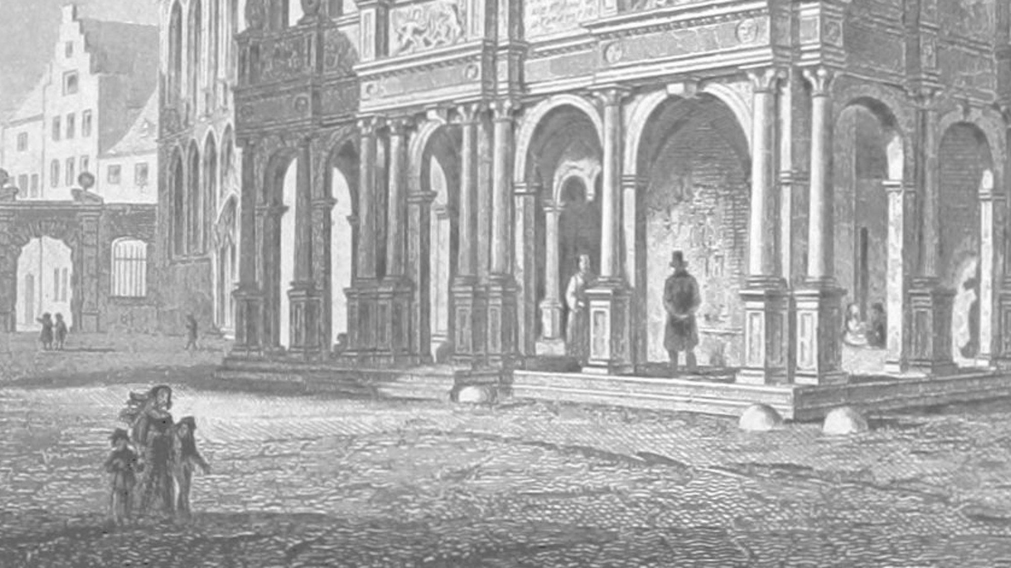 Das Kölner Rathaus in einer zeitgenössischen Darstellung. Foto: Wikimedia