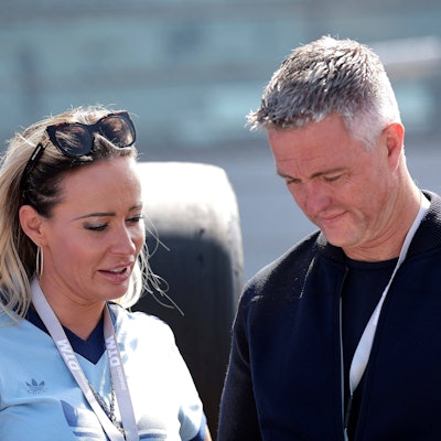 Cora Schumacher und Ralf Schumacher ehemaliger Rennfahrer beim DTM-Lauf auf dem Nürburgring. Copyright Thomas Pakusch *** Cora Schumacher and Ralf Schumacher former racing driver at the DTM race at the Nürburgring Copyright Thomas Pakusch