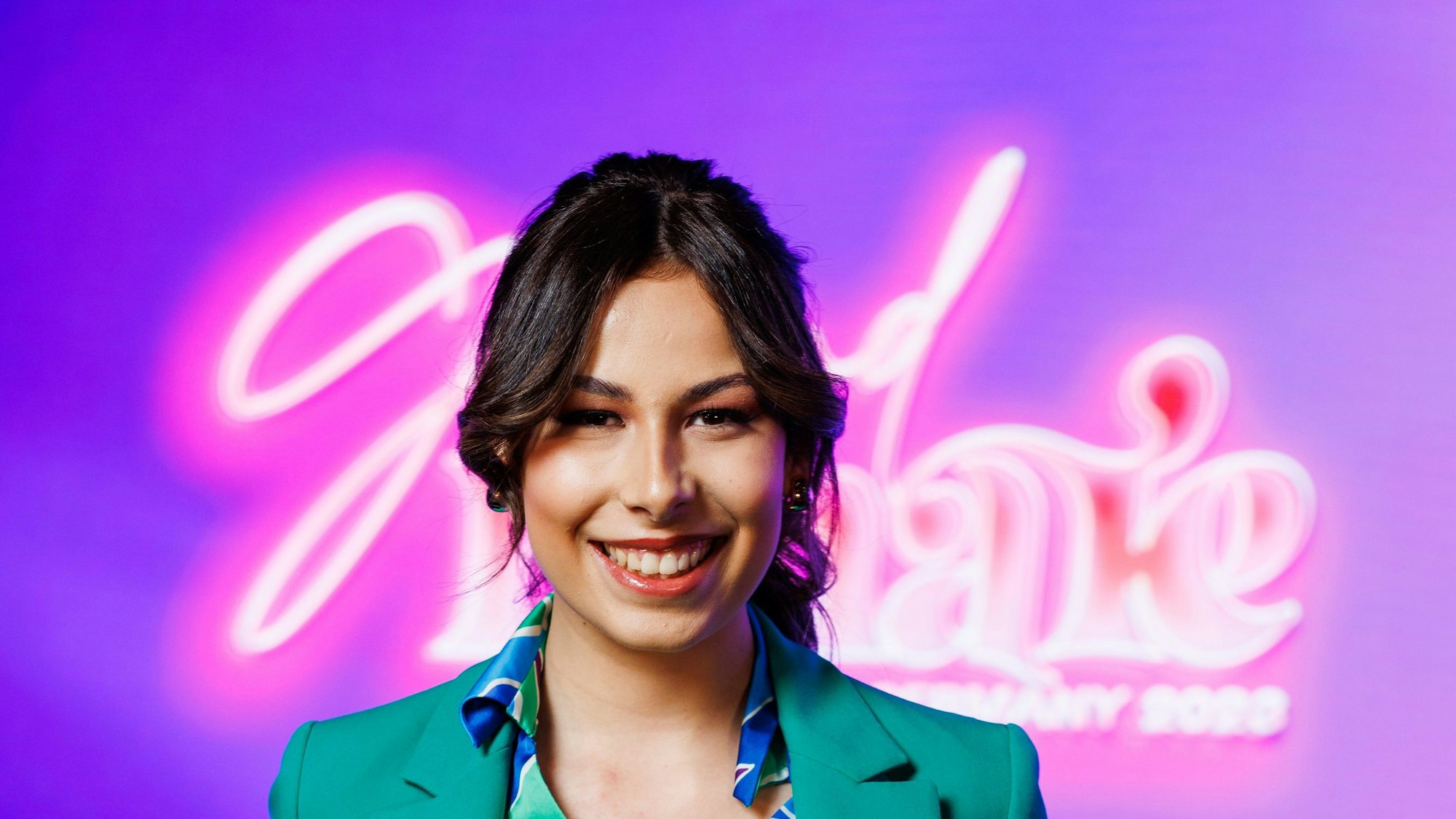 Saskia von Bargen während eines Fototermins der Final-Teilnehmerinnen des „Miss Germany“-Wettbewerbs.