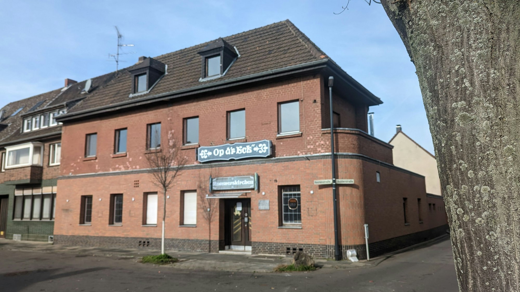 Die Gaststätte Op d'r Eck in Stotzheim.