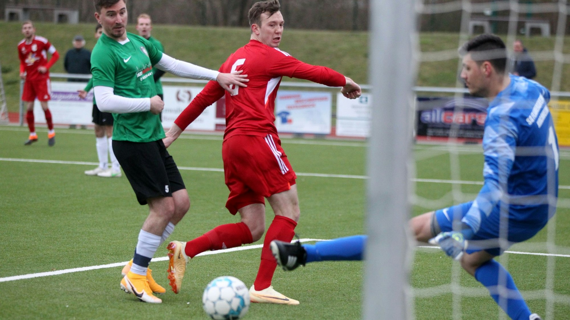 Ein fast unüberwindbarer Riese: Flamersheims Torwart Niels Brück.