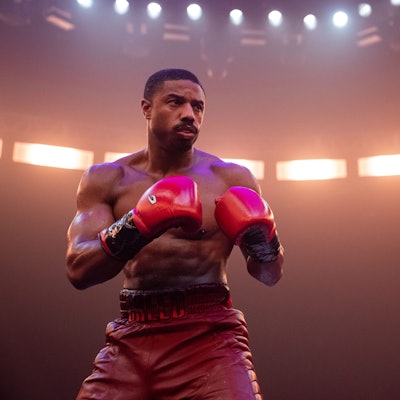 Schauspieler Michael B. Jordan als Adonis Creed in einer Szene des Films „Creed III - Rocky's Legacy“.