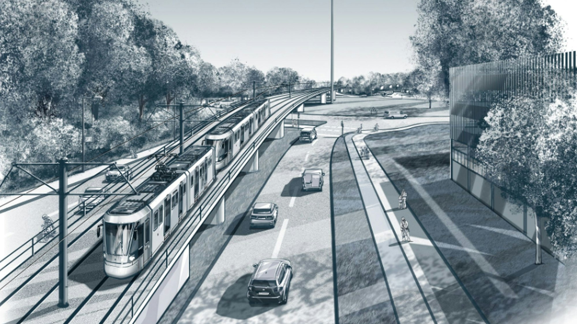 Visualisierung Vorzugslinienführung am Verteilerkreis