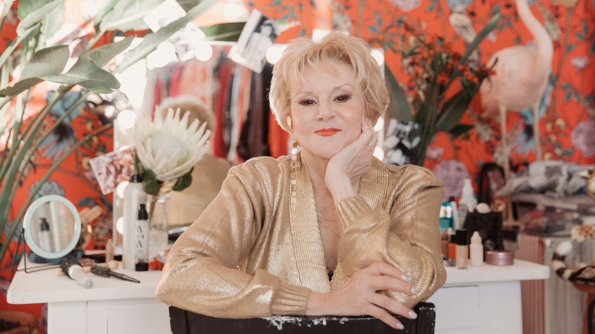 Sängerin Peggy March bei einem Fototermin.