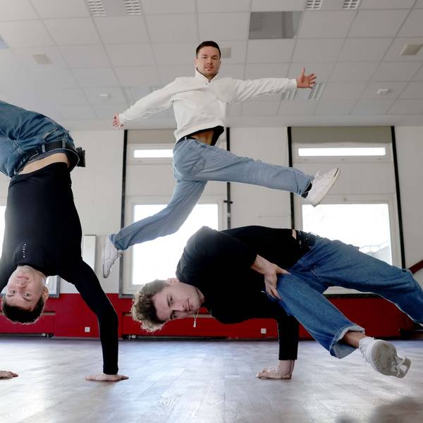 Die Breakdancer Mario Eckel, Dennis Kolb und Martin Gut.