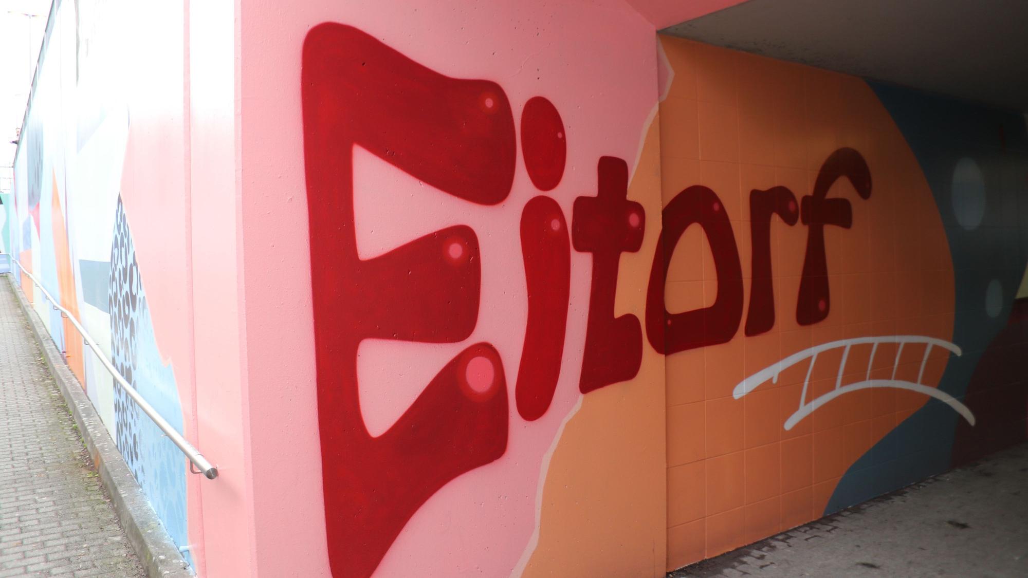 Eitorf-Graffiti am Bahnhof.