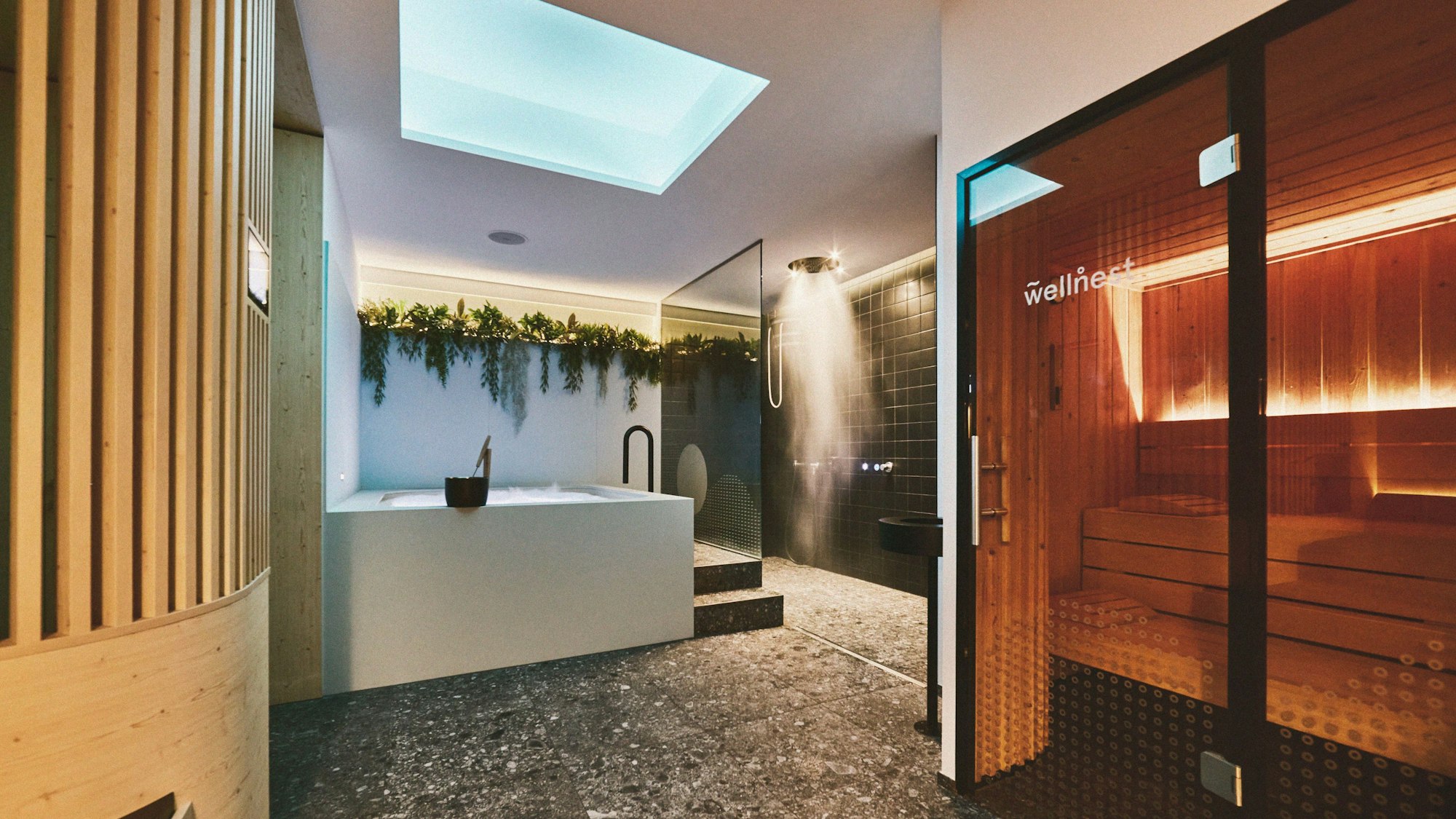 Wellnest ist ein persönlicher Wellness-Raum für ein bis vier Personen.