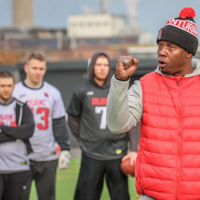 Kahlil Carter beim TryOut der Cologne Centurions