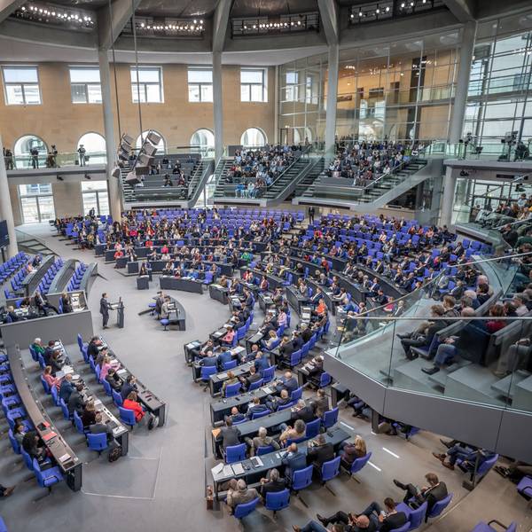 Blick in den Bundestag.