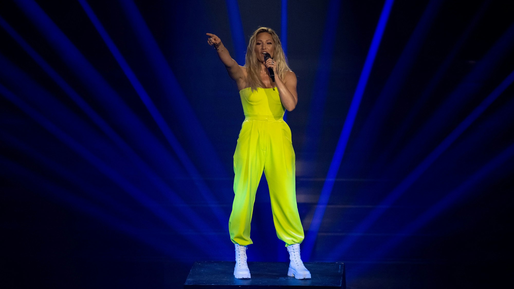 Helene Fischer performed auf der Bühne.