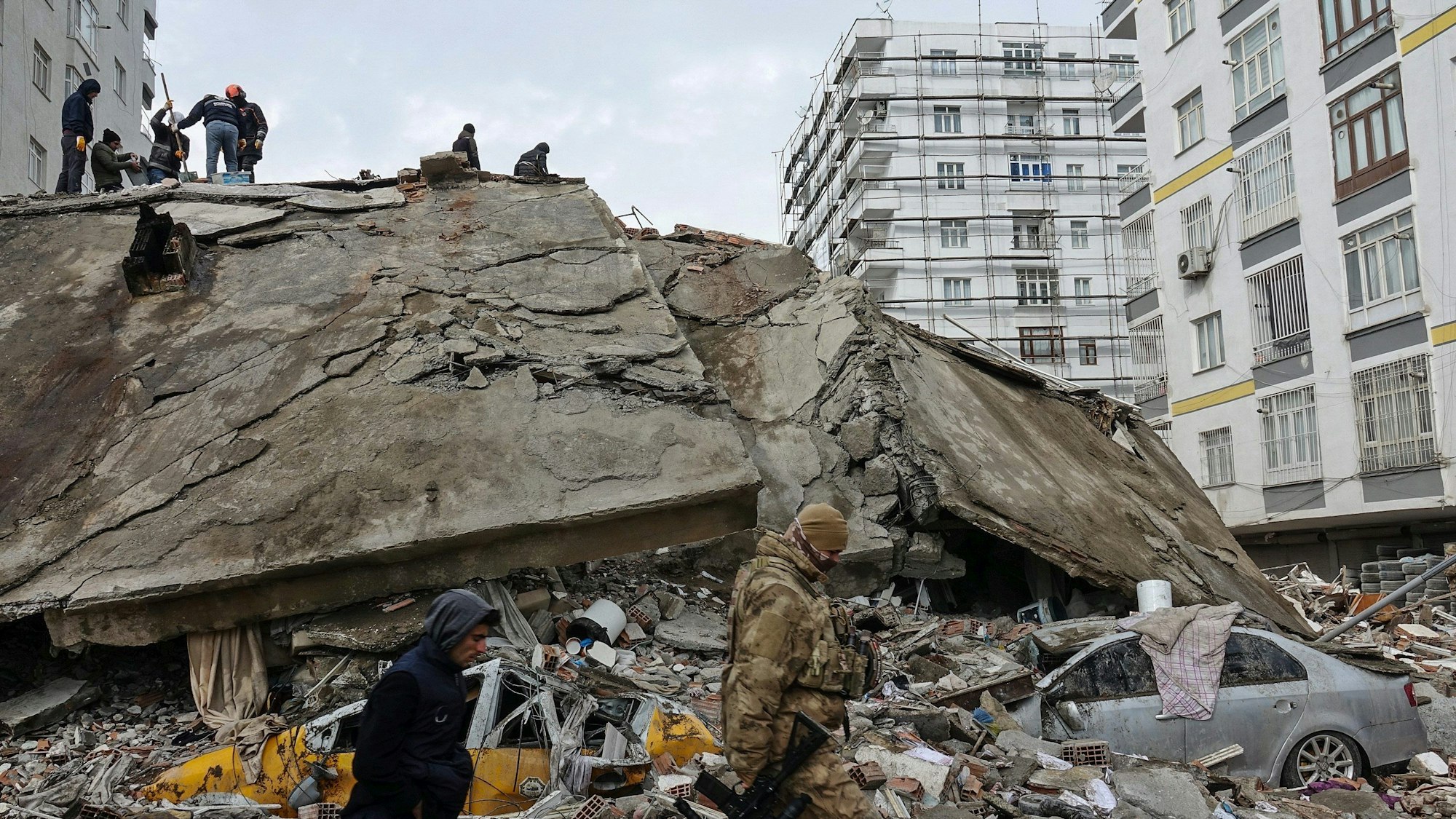 Erdbeben-Schäden im türkischen Diyarbakir Ende Februar