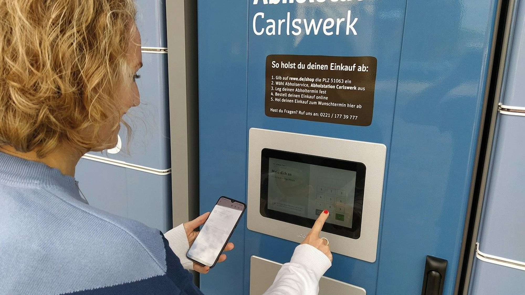 Die Abholung funktioniert ähnlich wie an einer Packstation der Post.