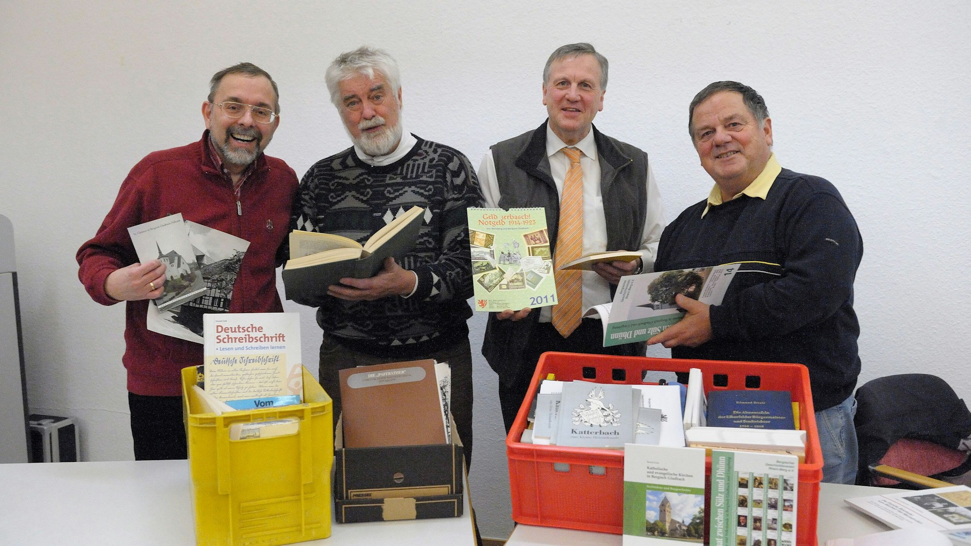 Der Vorstand des Bergischen Geschichtsverein mit Dr. Ferdinand Peter Moog, Hermann-Josef Rodenbach, Aloisius Schmidt und Max Morsches