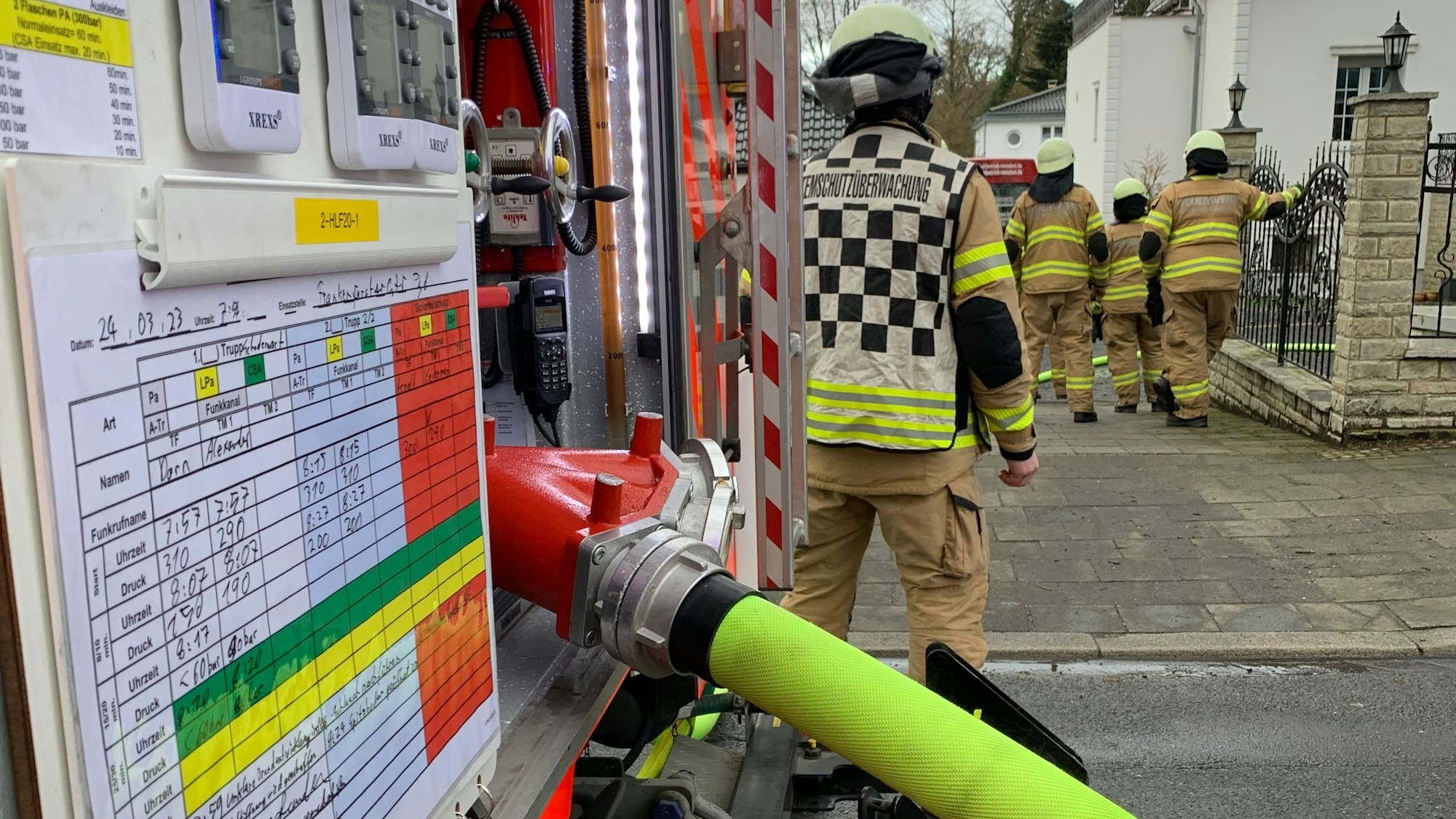 Die Feuerwehr Bergisch Gladbach im Einsatz.