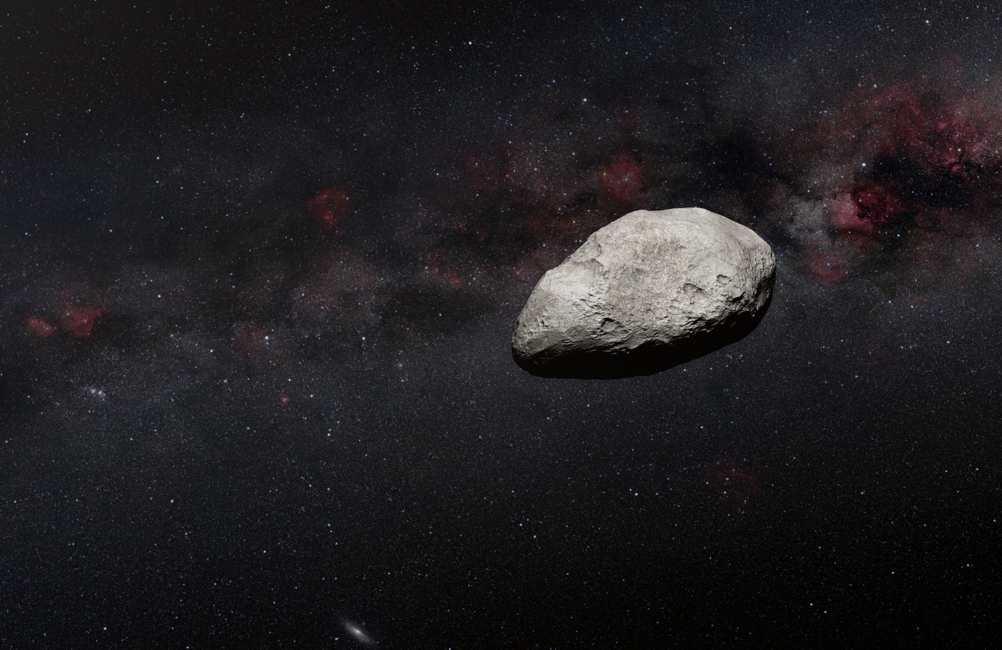 Illustration eines Asteroiden von der European Space Agency (ESA). Am Samstagabend kommt 2023 DZ2 der Erde vergleichsweise nahe.