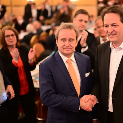 Der Kölner CDU-Fraktionschef Bernd Petekau mit dem Parteivorsitzen Karl Alexander Mandl.