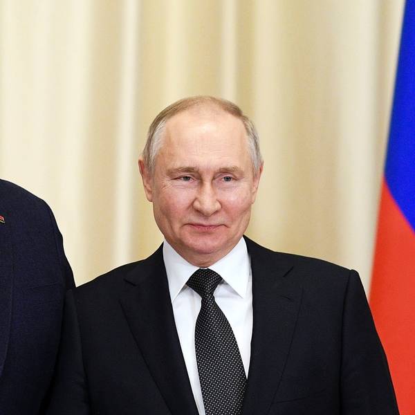 Der belarussische Machthaber Alexander Lukaschenko bei einem Treffen mit Russlands Präsident Wladimir Putin.