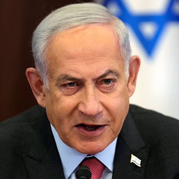 Benjamin Netanjahu, Ministerpräsident von Israel, nimmt an der wöchentlichen Kabinettssitzung teil.