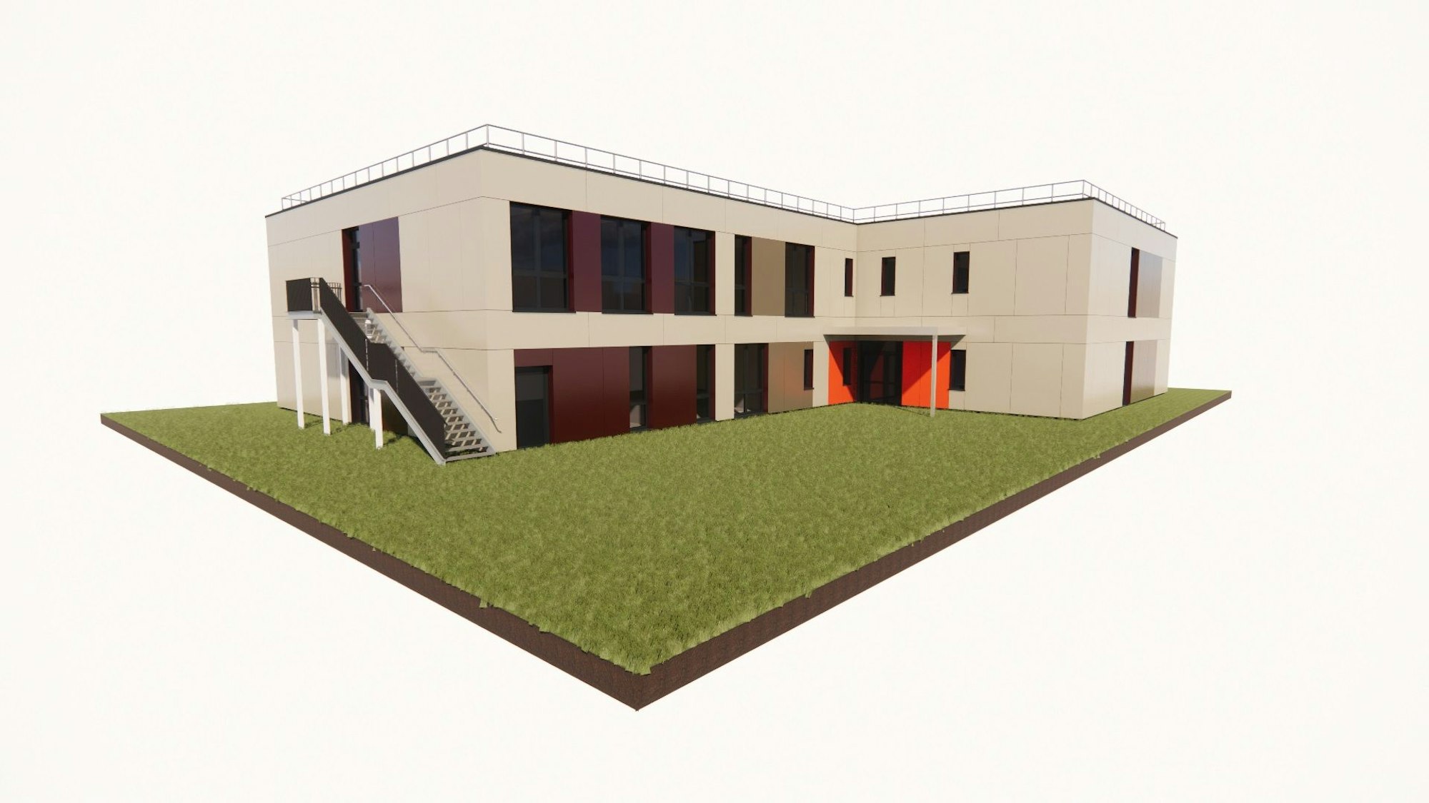 Visualisierung der Sofortschule in Refrath.