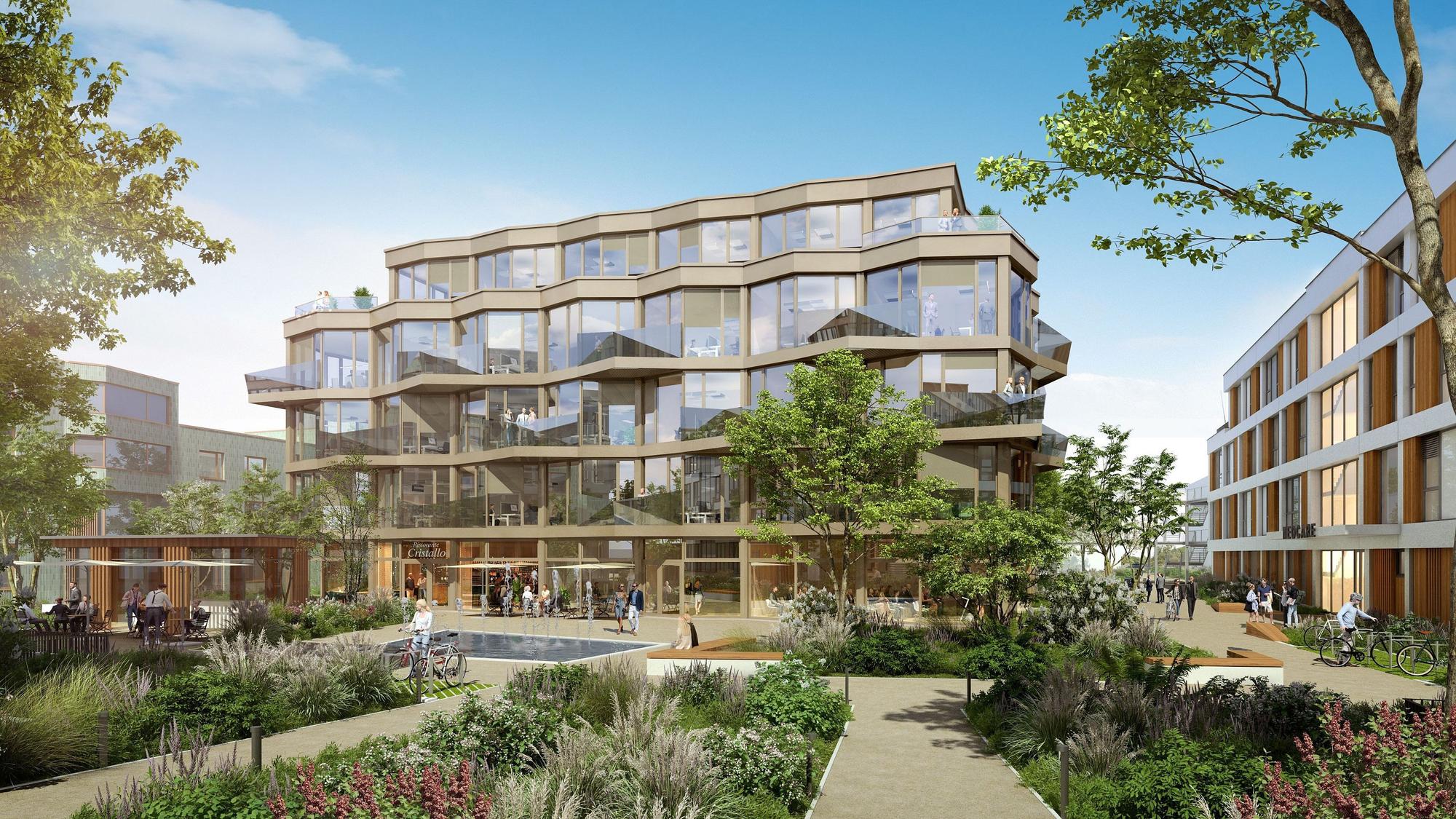 Visualisierung des neuen Frechener Stadtquartiers Neobel.