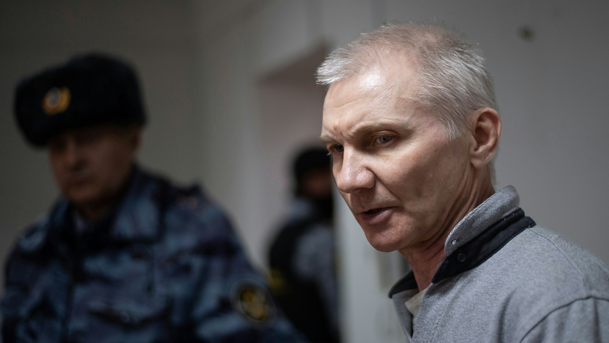 Alexej Moskaljow vor Gericht in Jefremow