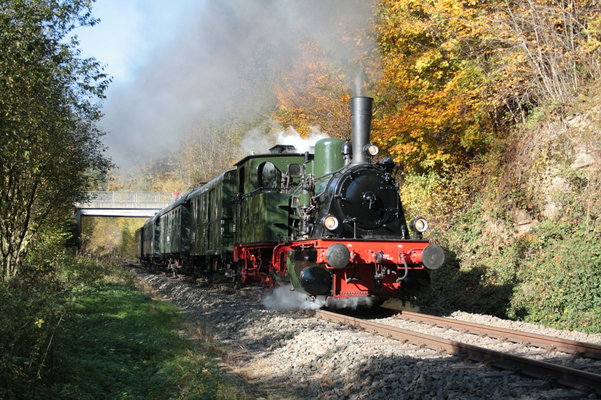 Bergischer Löwe unter Dampf auf der Wiehltalbahn, Foto: Horst Kowalski