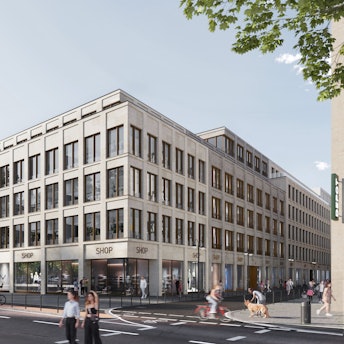 So soll die Neumarktpassage in der Kölner Innenstadt nach Abschluss der Umbauarbeiten durch die Kreissparkasse Köln aussehen.