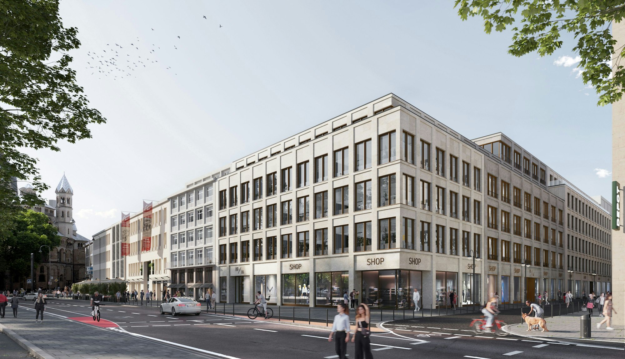 So soll die Neumarktpassage in der Kölner Innenstadt nach Abschluss der Umbauarbeiten durch die Kreissparkasse Köln aussehen.