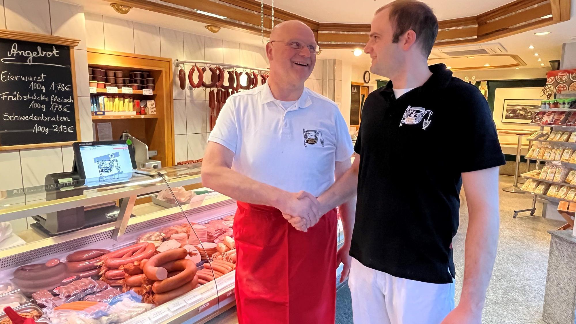 Werner Molitor übergibt seine Fleischerei an seinen Sohn Matthias.