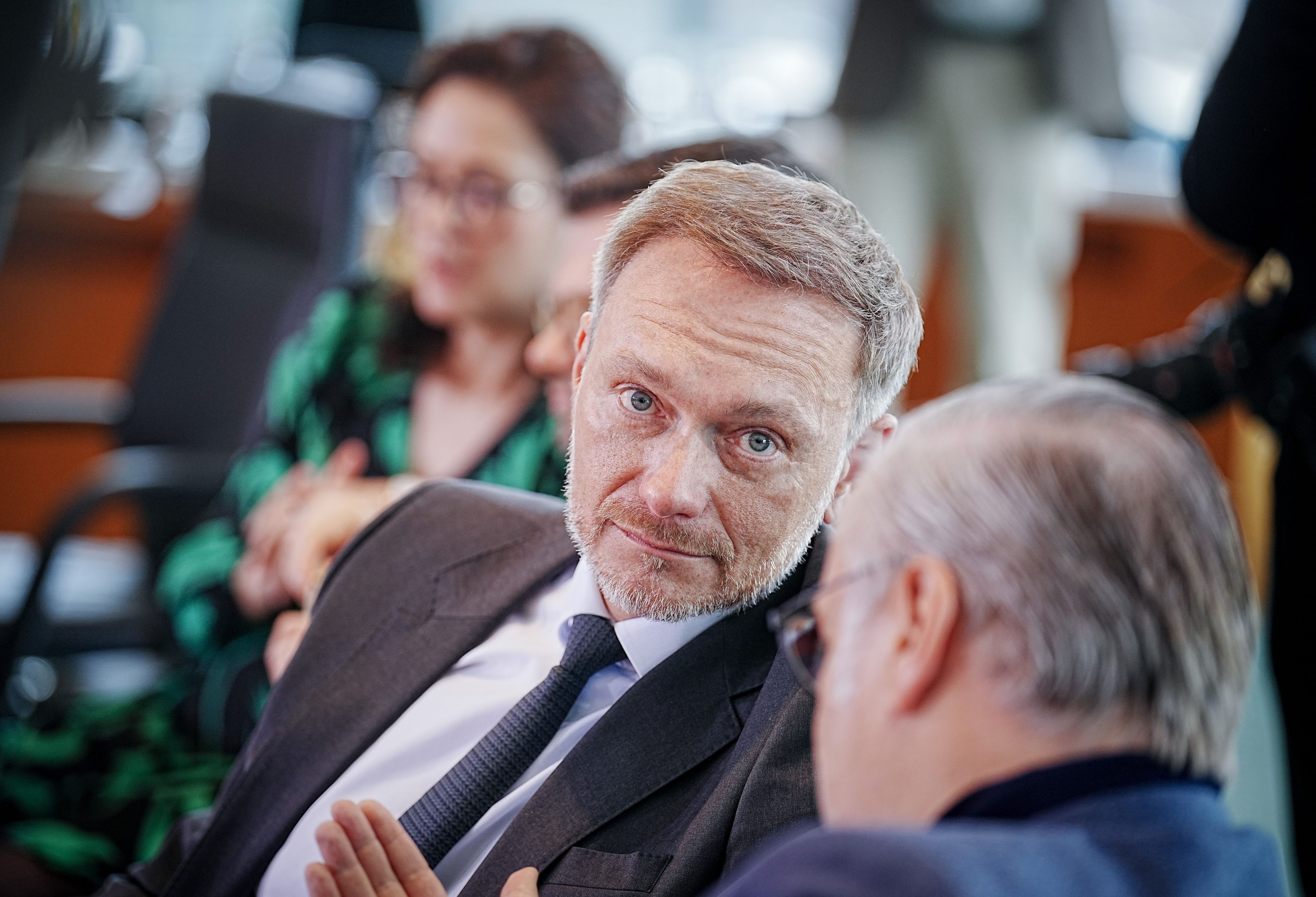 Christian Lindner während einer Sitzung des Bundeskabinetts.
