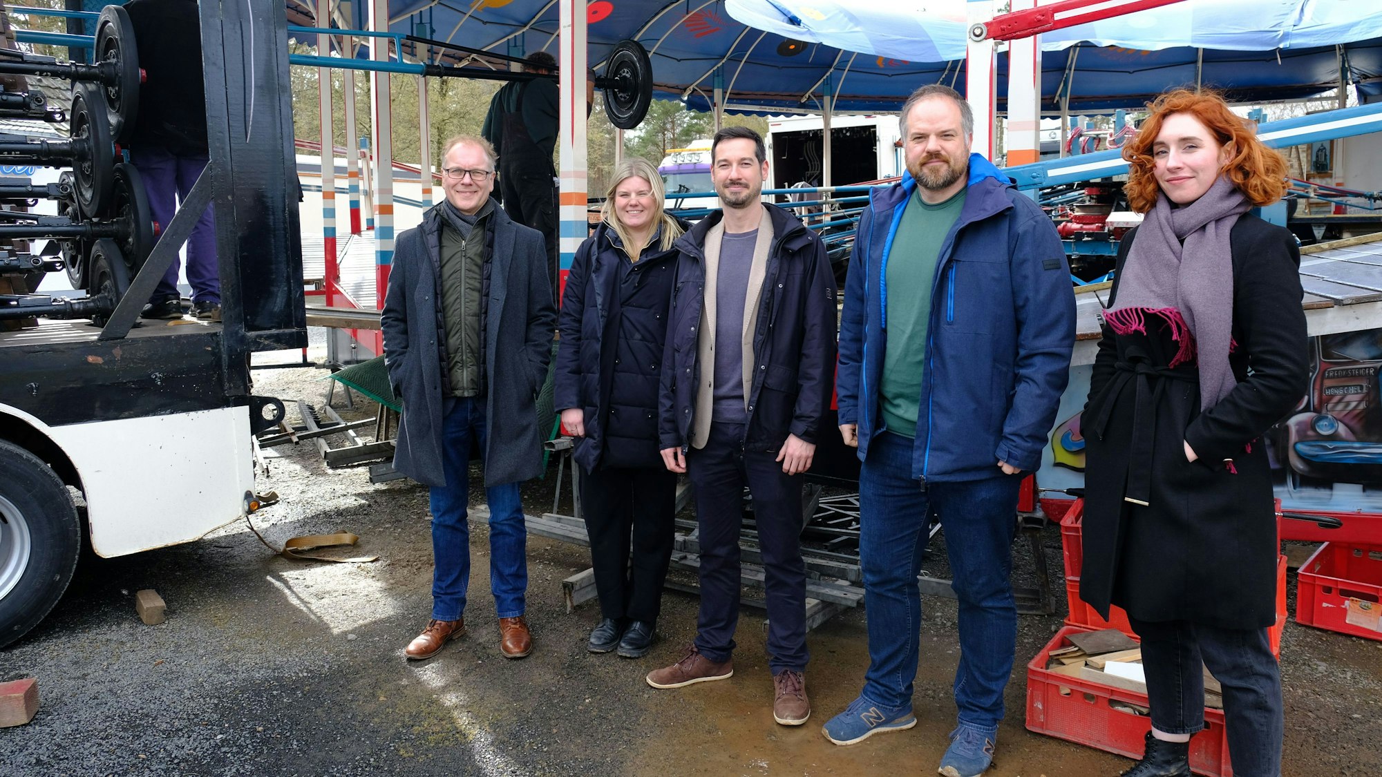 Freuen sich auf den Jahrmarkt: Museumsdirektor Dr. Carsten Vorwig , Alina Hilbrecht, Raphael Thörmer, Daniel Manner und Ann Heinen.