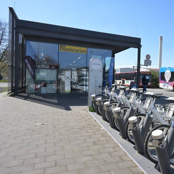 Die Radstation in Bergisch Gladbach.