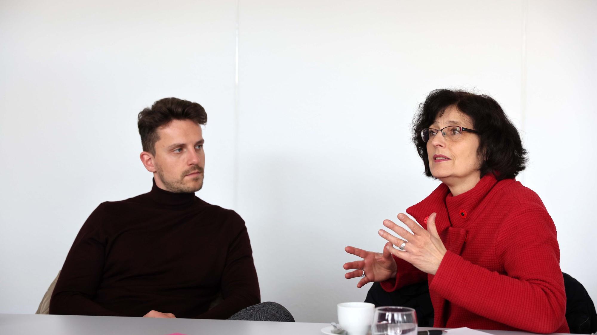 Köln, RSK, Interview mit Claudia Walther und Florian Schuster von der SPD