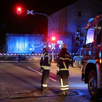 Großeinsatz an der Bahnsstrecke im Siebengebirge.