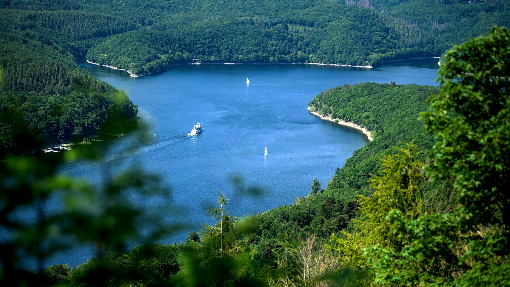 Nationalpark Eifel Rursee Wandern Sommer Schiffe