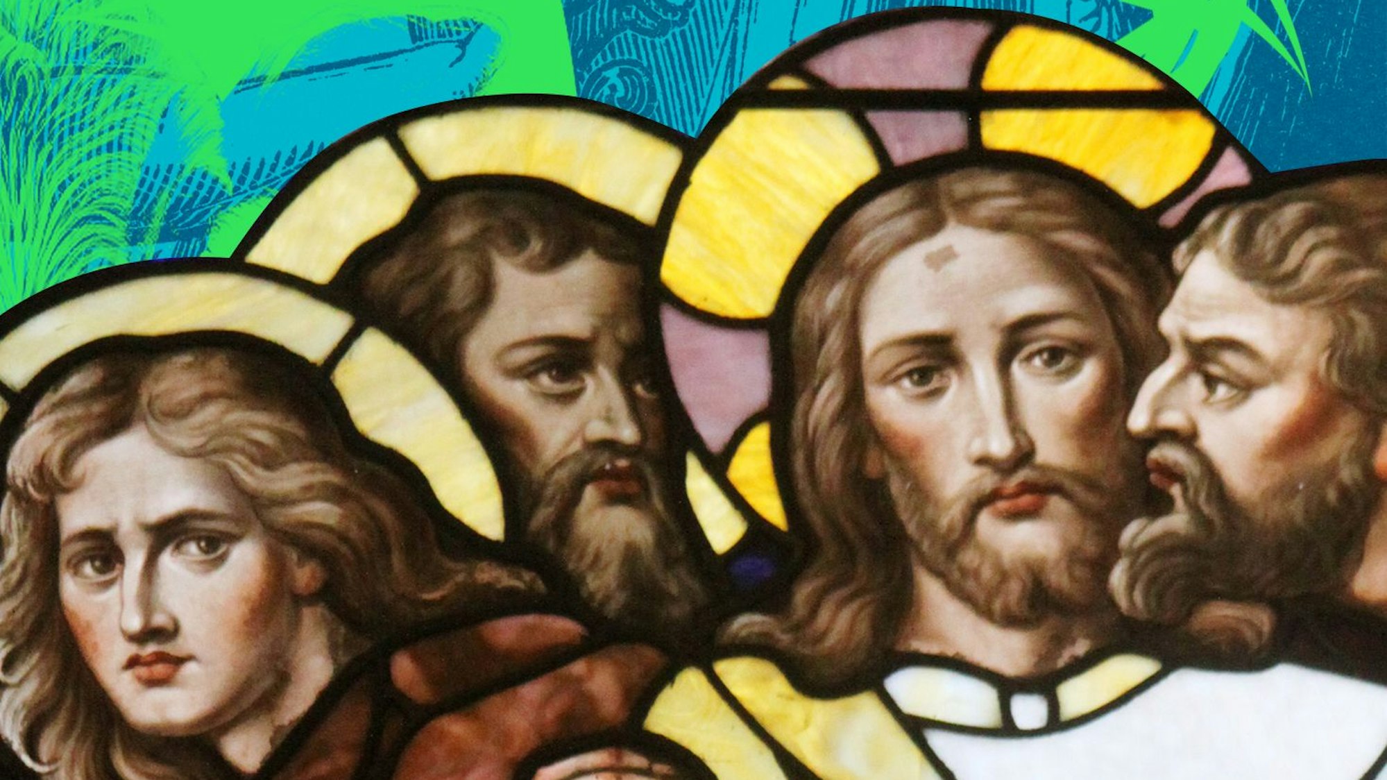 Heiligenbild Jesus und Jünger