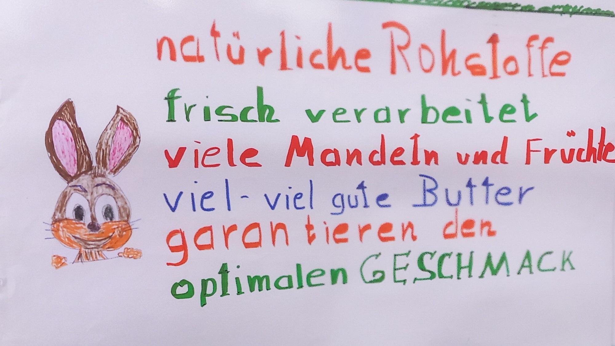 30.03.2023 Meckenheim Konditorei Reichwein Plakat gemalt von der Seniorchefin